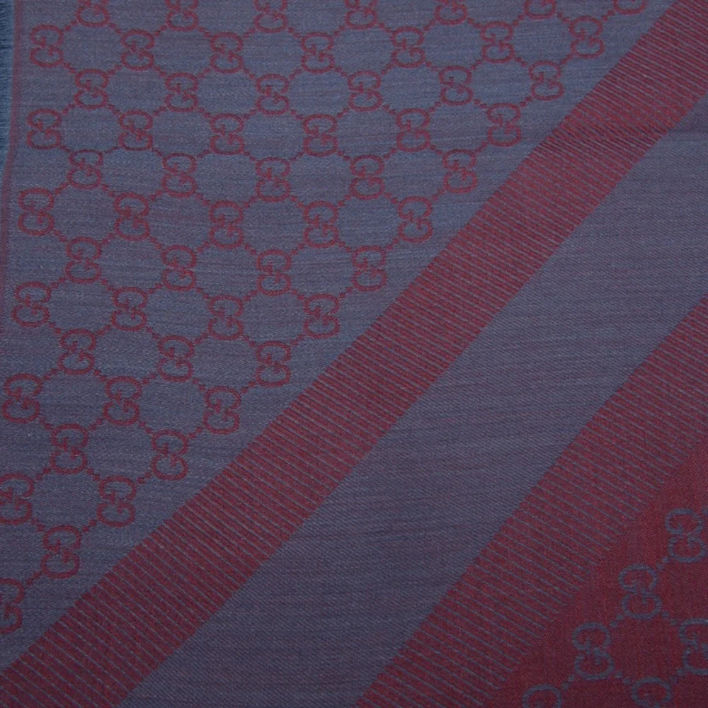 Gucci silk wool GG scarf